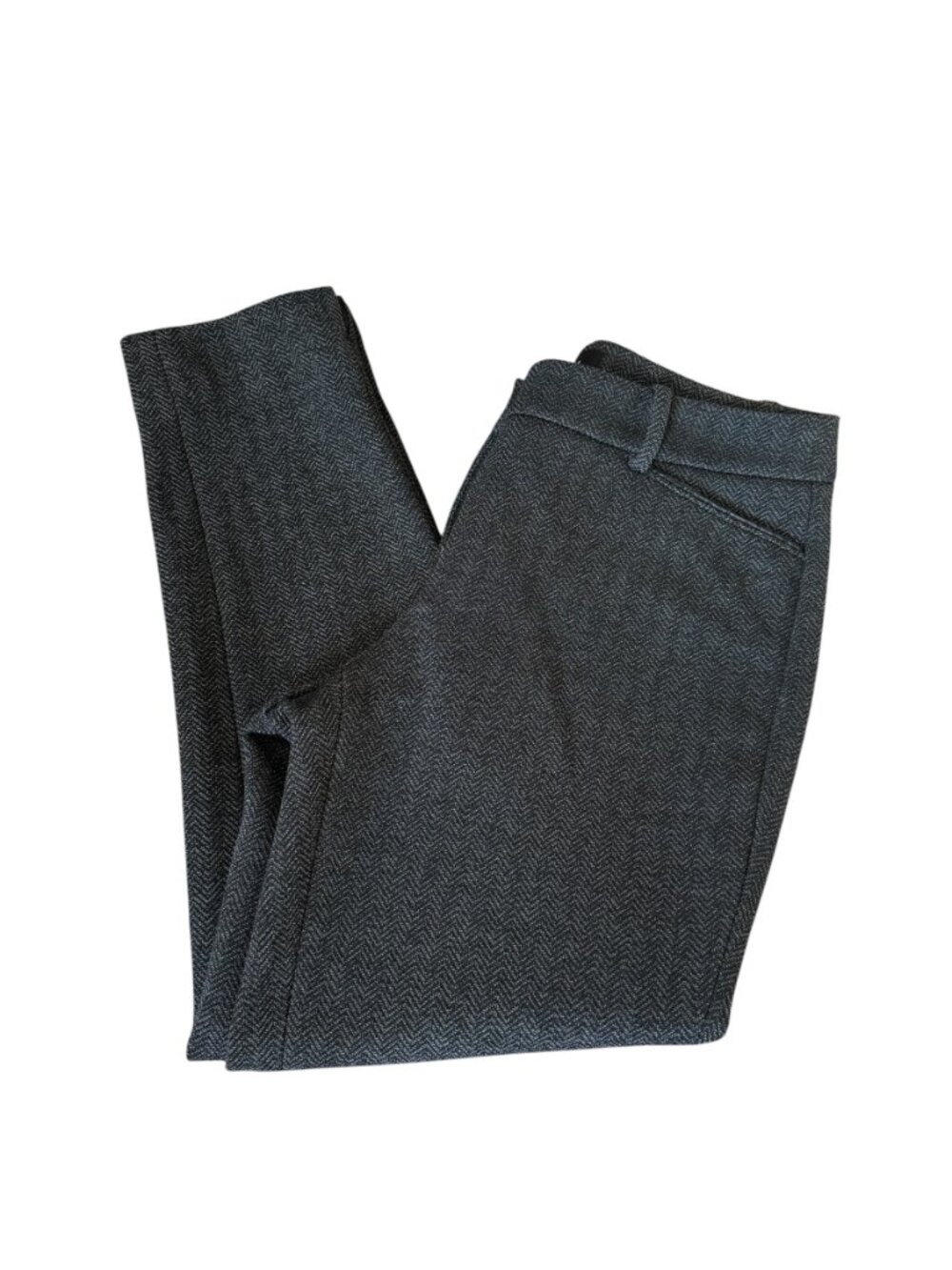WHBM tweed slim ankle black herringbone pants with pockets women's size 4 - Picture 12 of 12